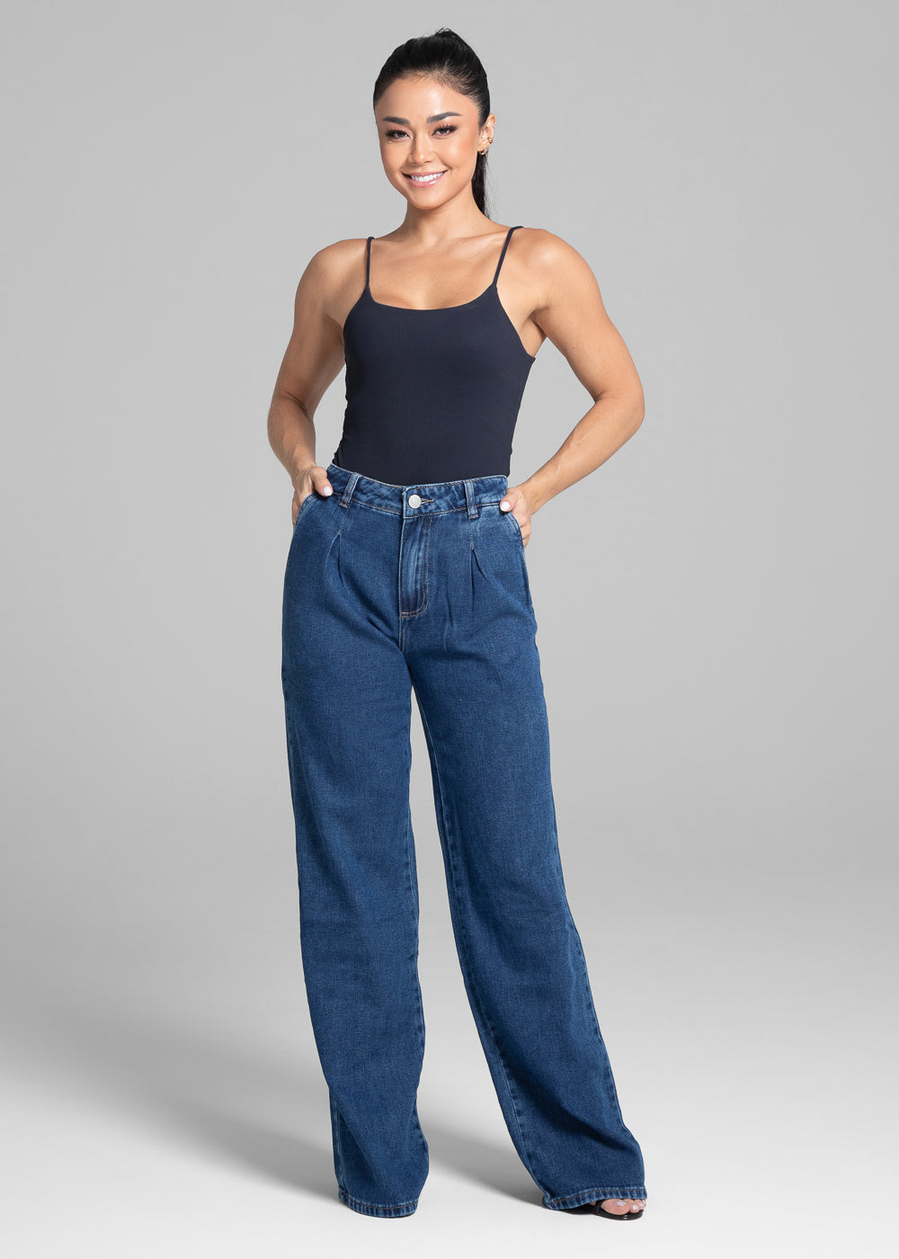 Calça Jeans Sawary Wide Leg - 281762 AZUL