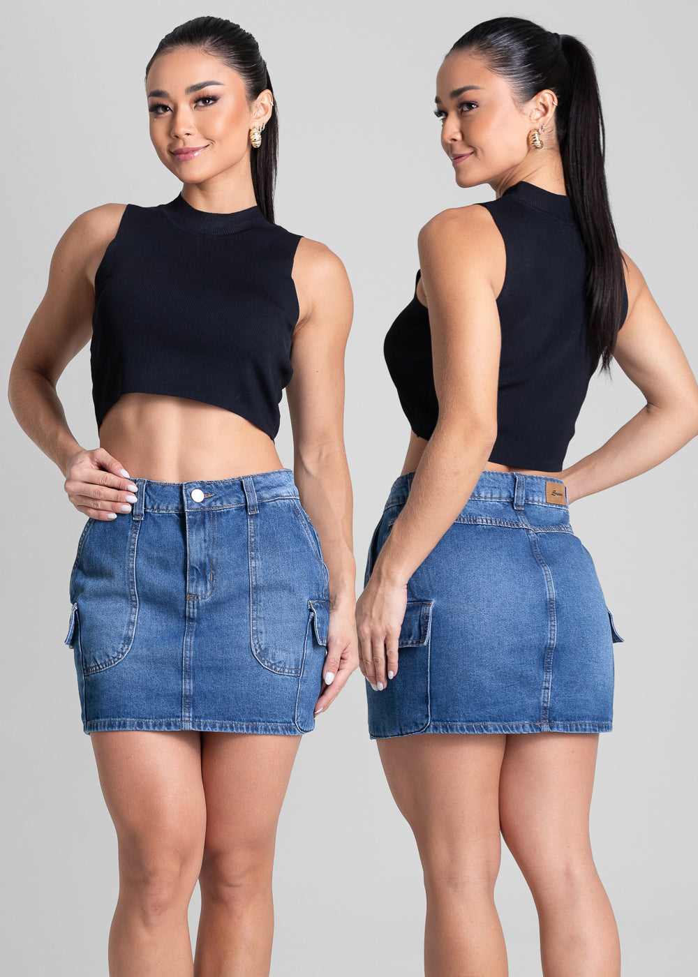 Saia Jeans Sawary - 281775 AZUL