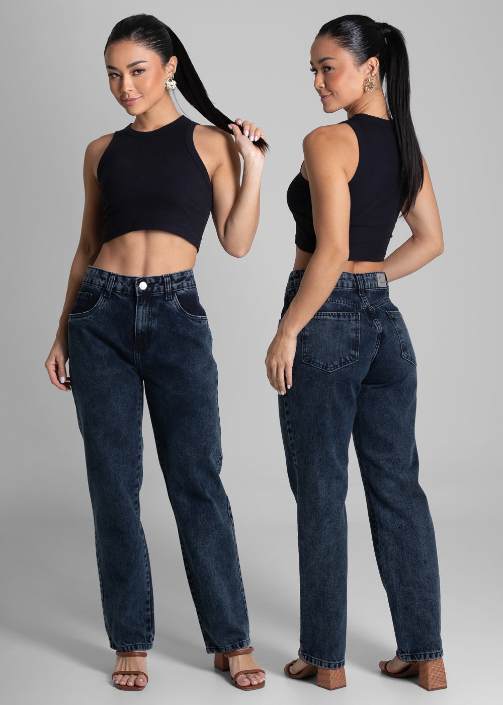 Calça Jeans Sawary Reta - 281785 PRETO