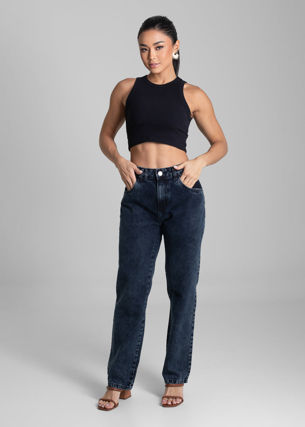 Calça Jeans Sawary Reta - 281785 PRETO