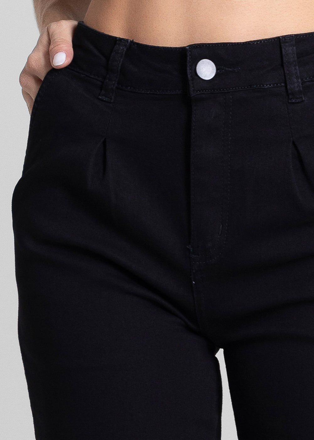 Calça Sarja Sawary Wide Leg - 281791 PRETO