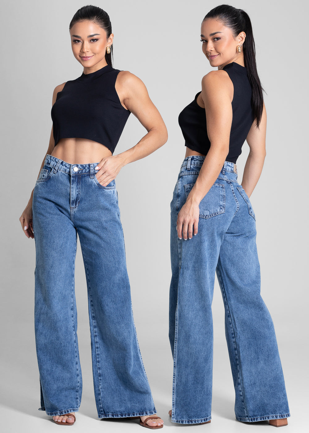 Calça Jeans Sawary Wide Leg - 281794 AZUL