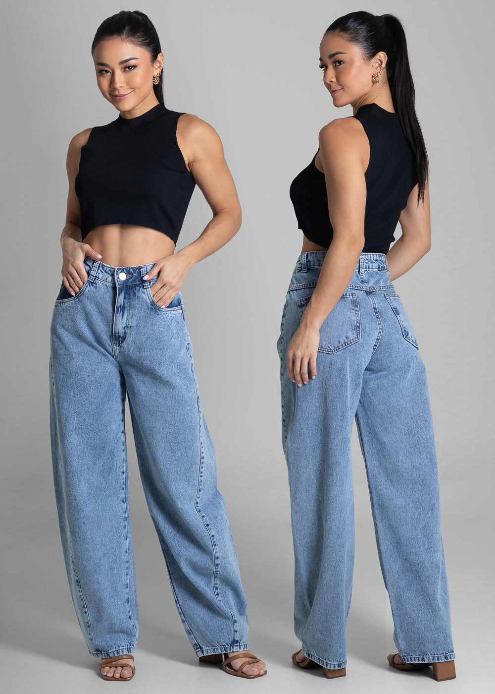 Calça Jeans Sawary Barrel - 281807 AZUL