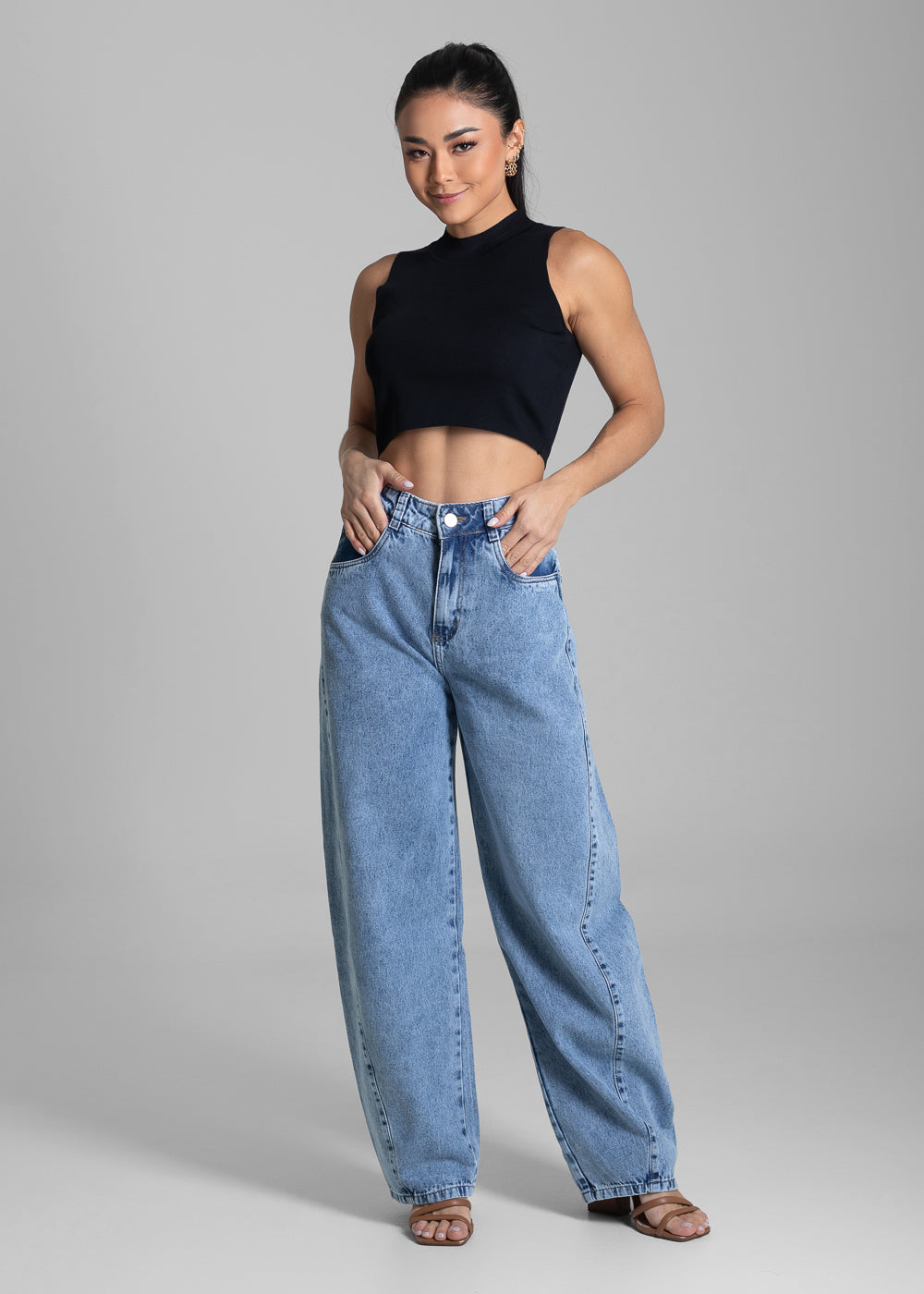 Calça Jeans Sawary Barrel - 281807 AZUL