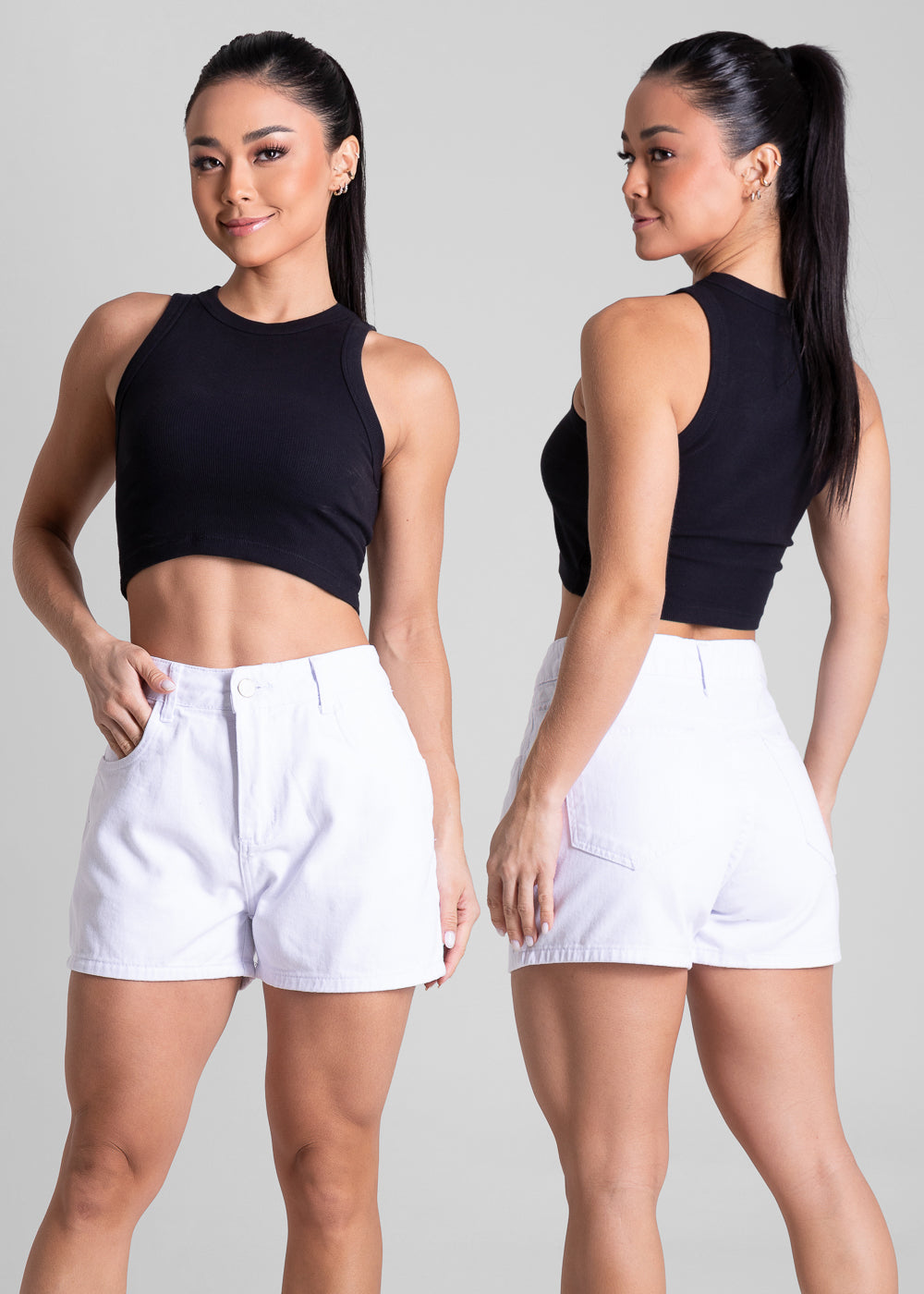 Shorts Sarja Sawary - 281829 BRANCO