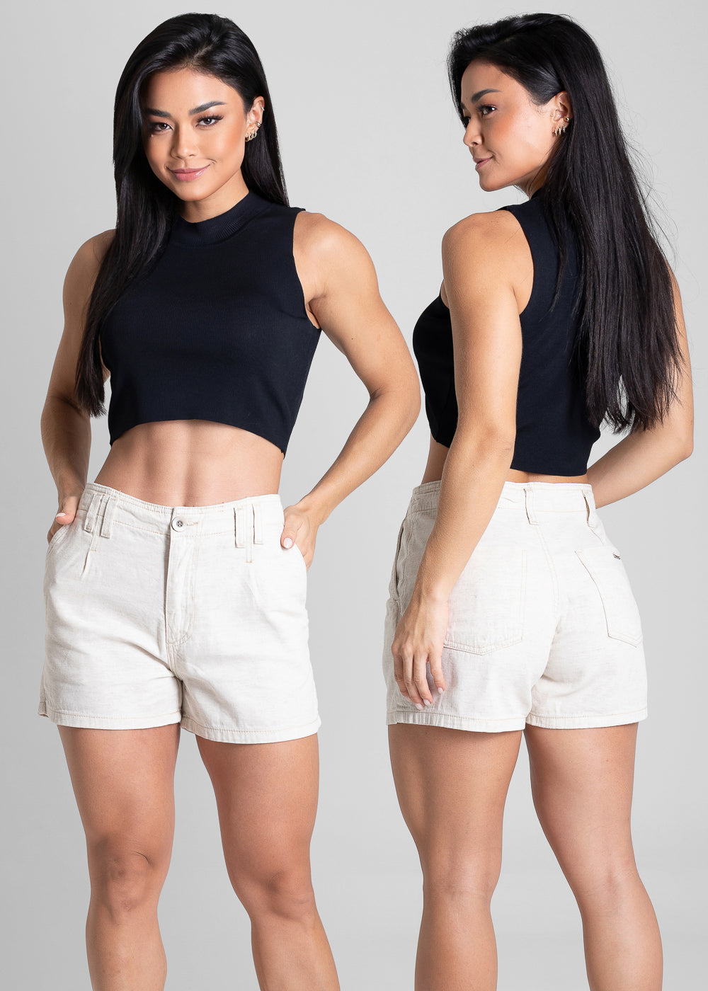 Shorts Linho Sawary - 281837 OFF WHITE