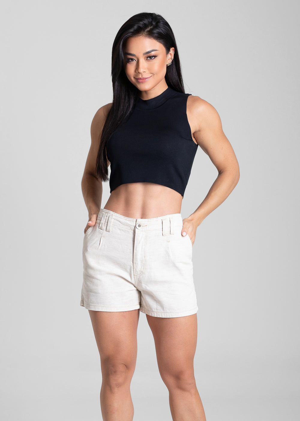 Shorts Linho Sawary - 281837 OFF WHITE