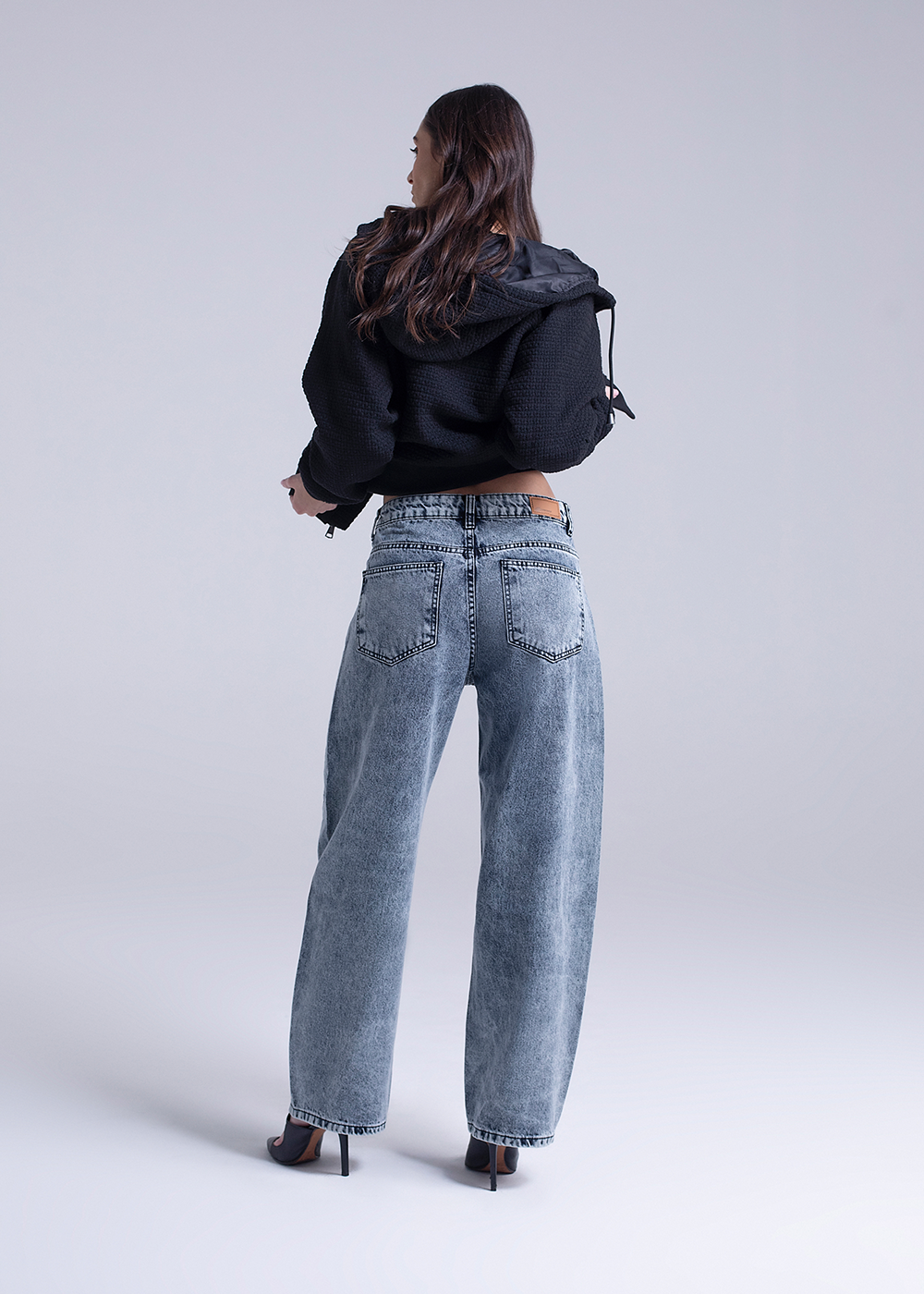 Calça Jeans Sawary Barrel - 281842 PRETO
