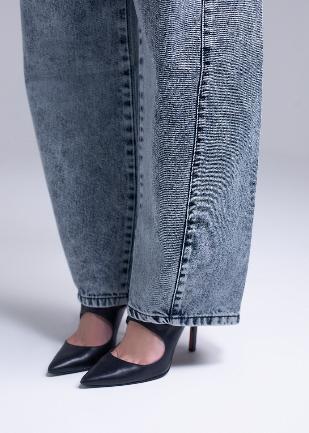 Calça Jeans Sawary Barrel - 281842 PRETO