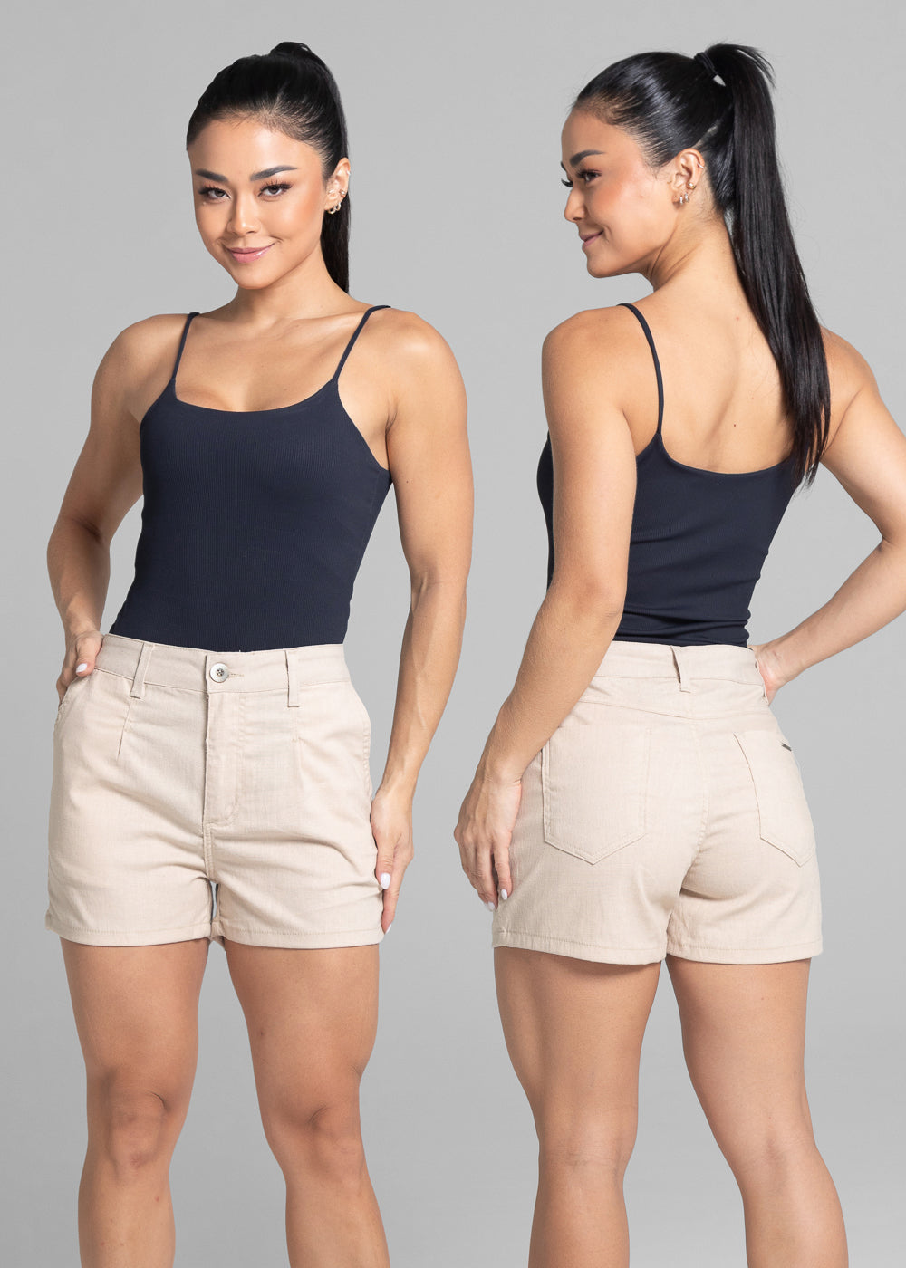 Shorts Linho Sawary - 281845 AREIA SOFT SKIN