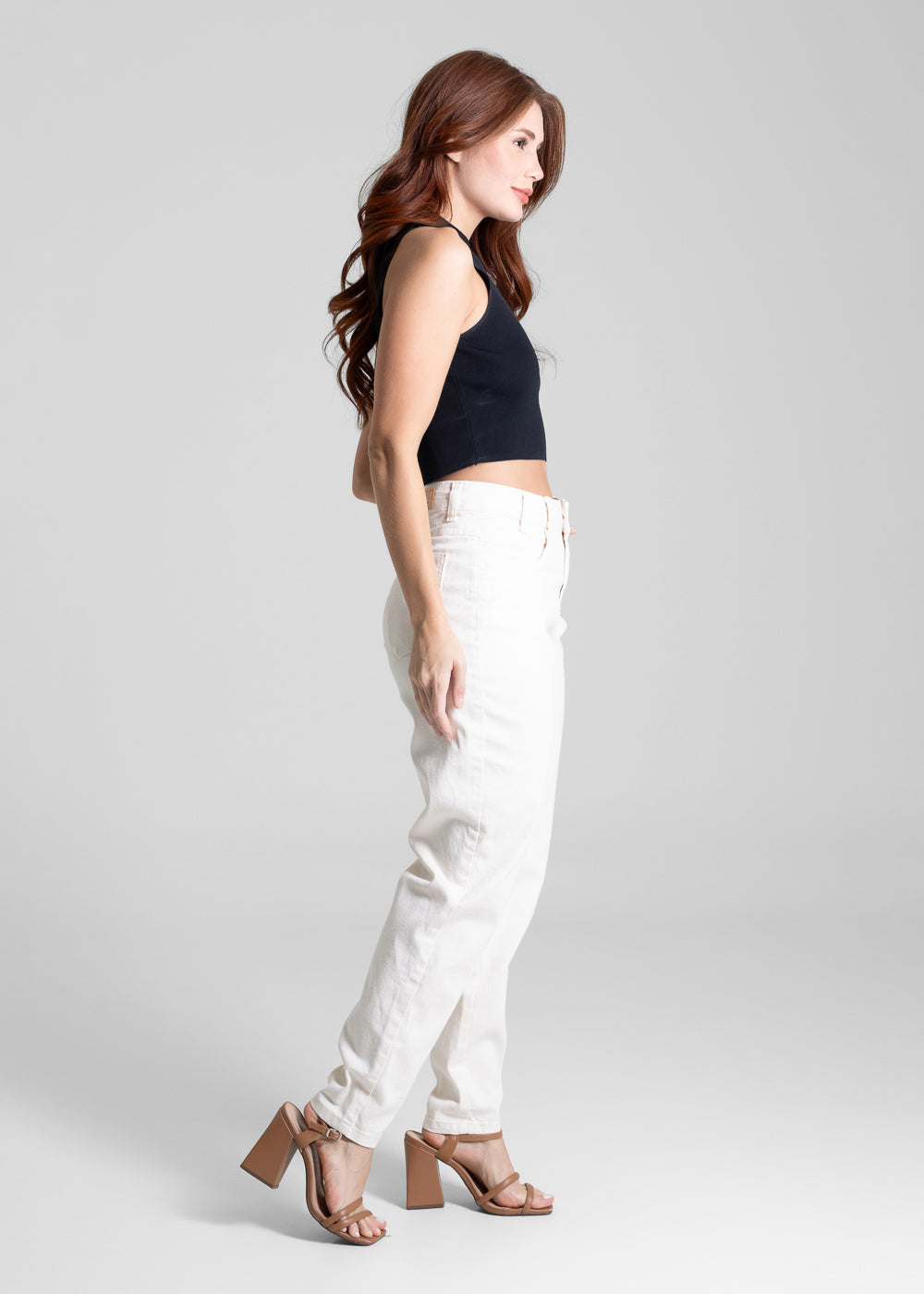 Calça Sarja Sawary Mom - 281847 CRU NATURAL