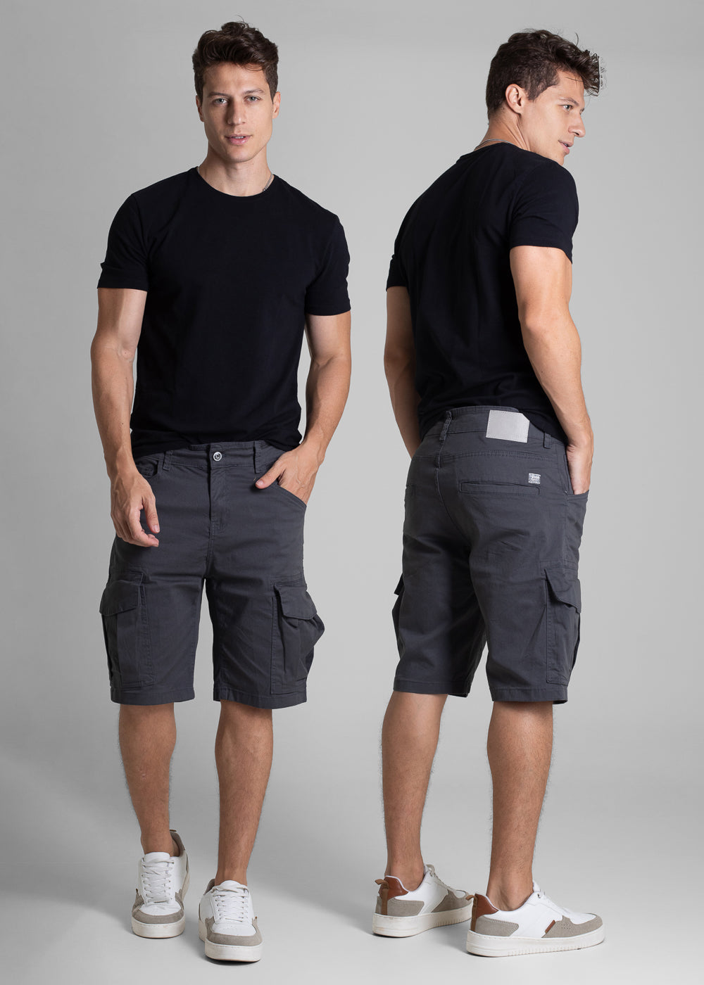 Bermuda Sarja Cargo Sawary - 281850 CINZA