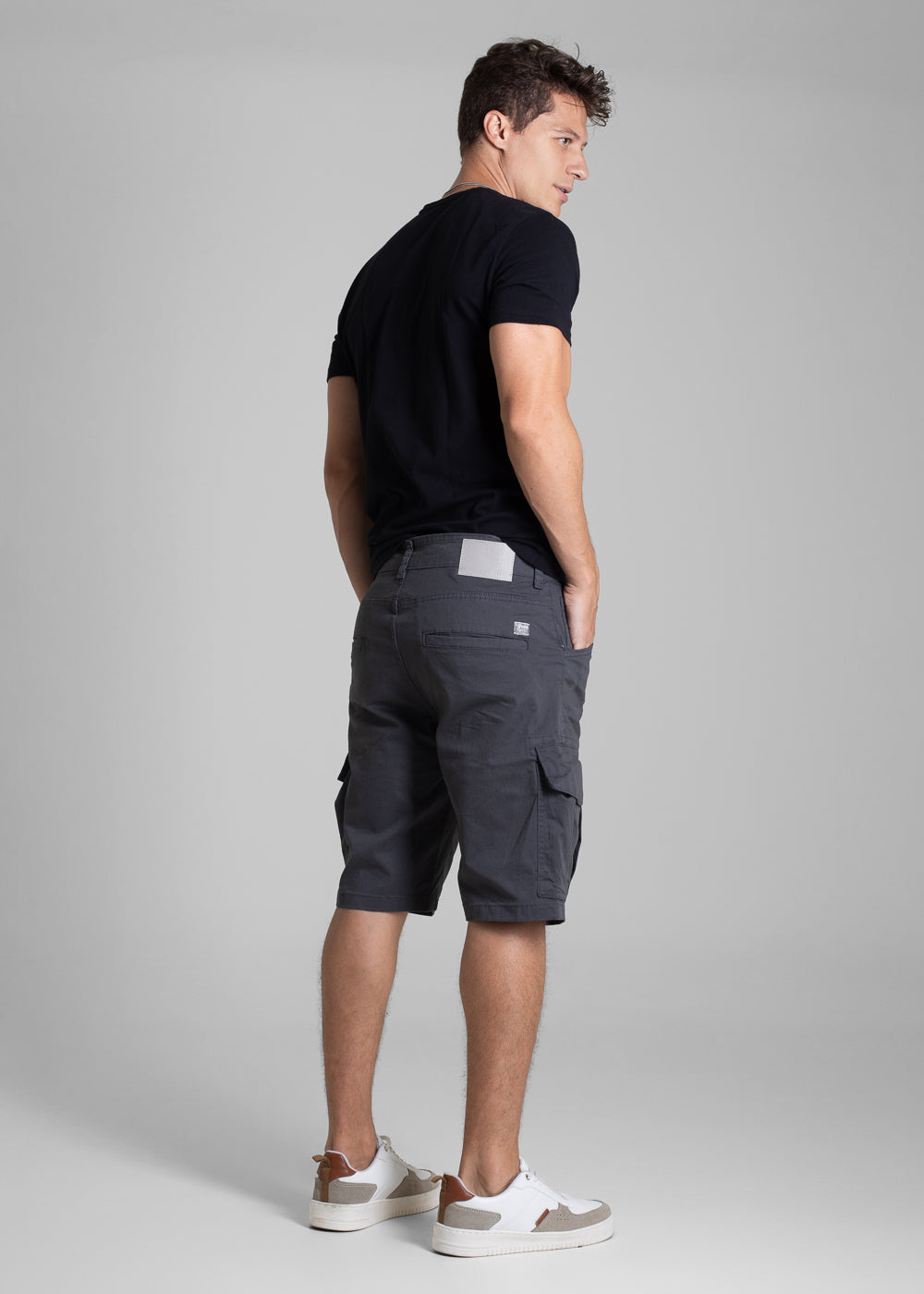 Bermuda Sarja Cargo Sawary - 281850 CINZA