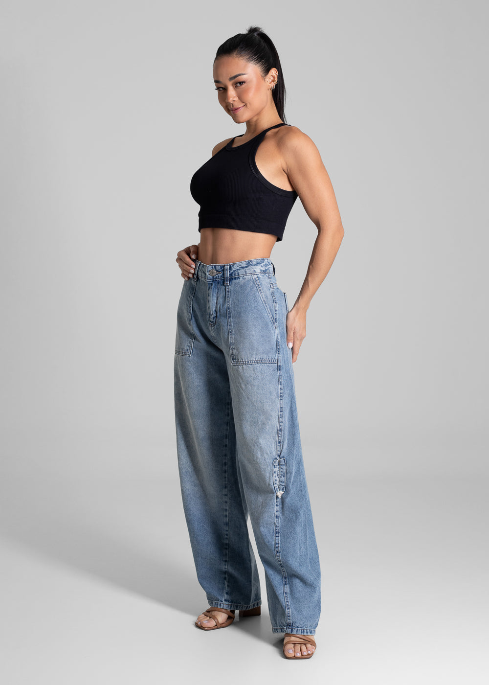 Calça Jeans Sawary Barrel - 281857 AZUL