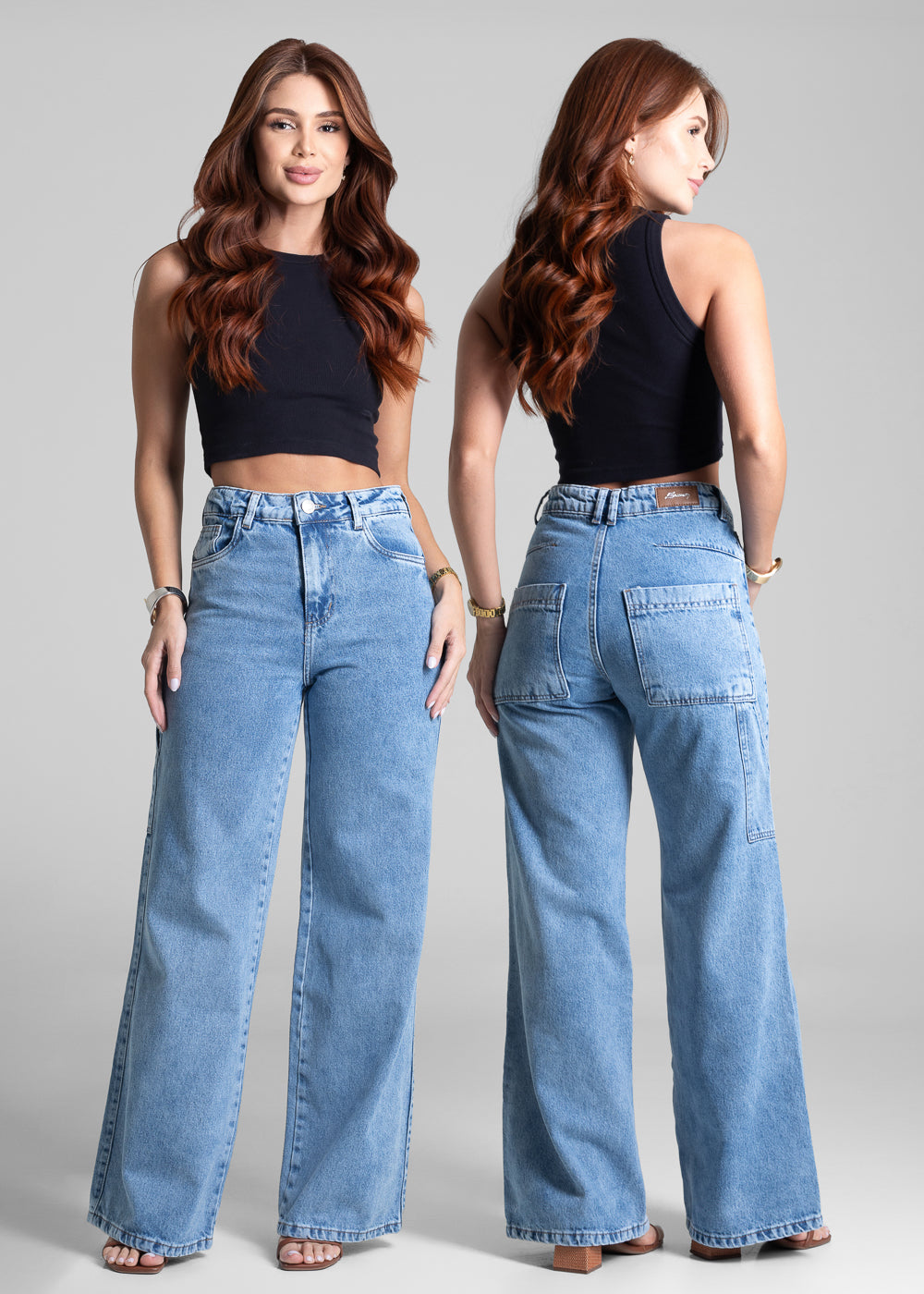 Calça Jeans Sawary Wide Leg - 281864 AZUL