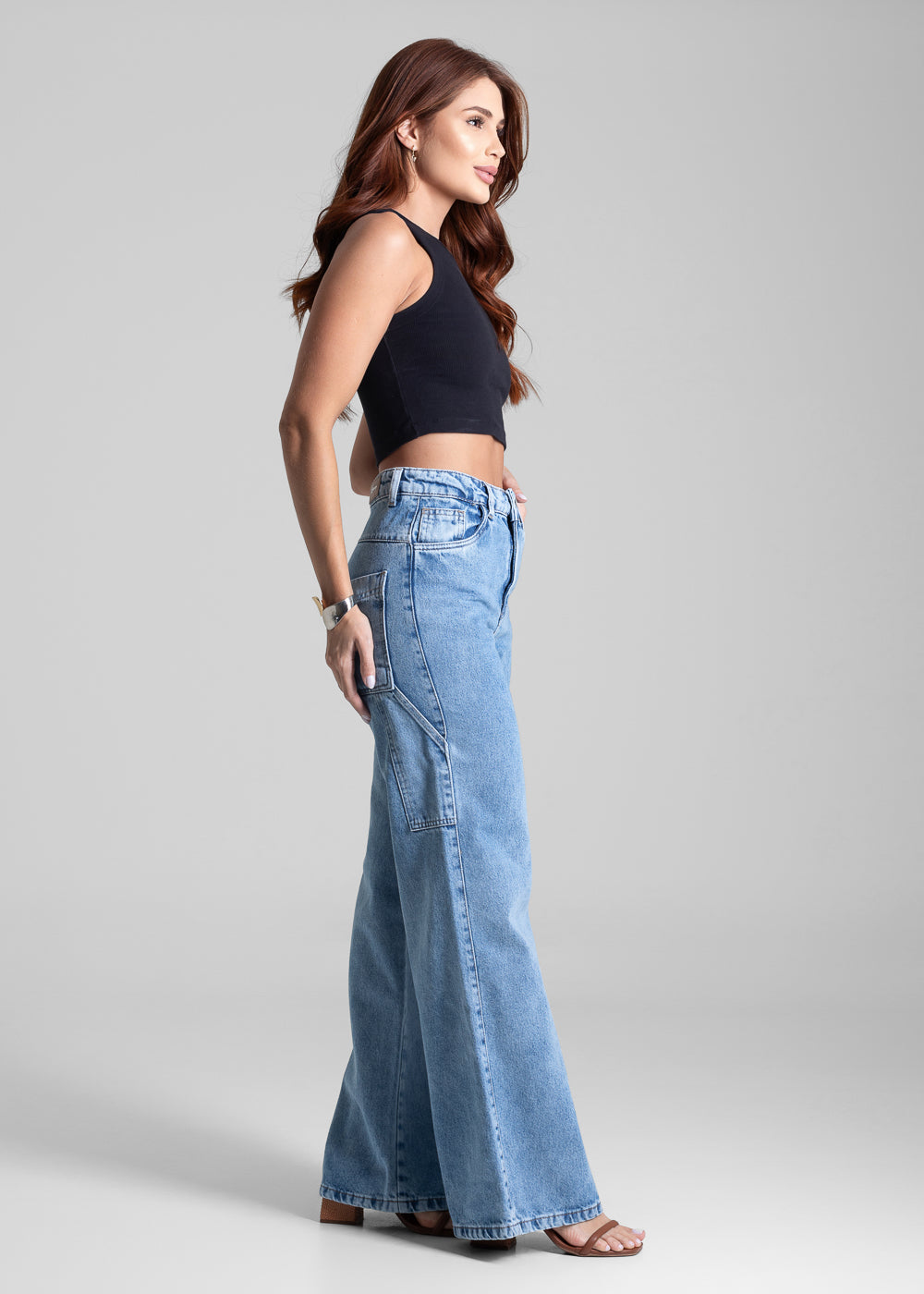 Calça Jeans Sawary Wide Leg - 281864 AZUL