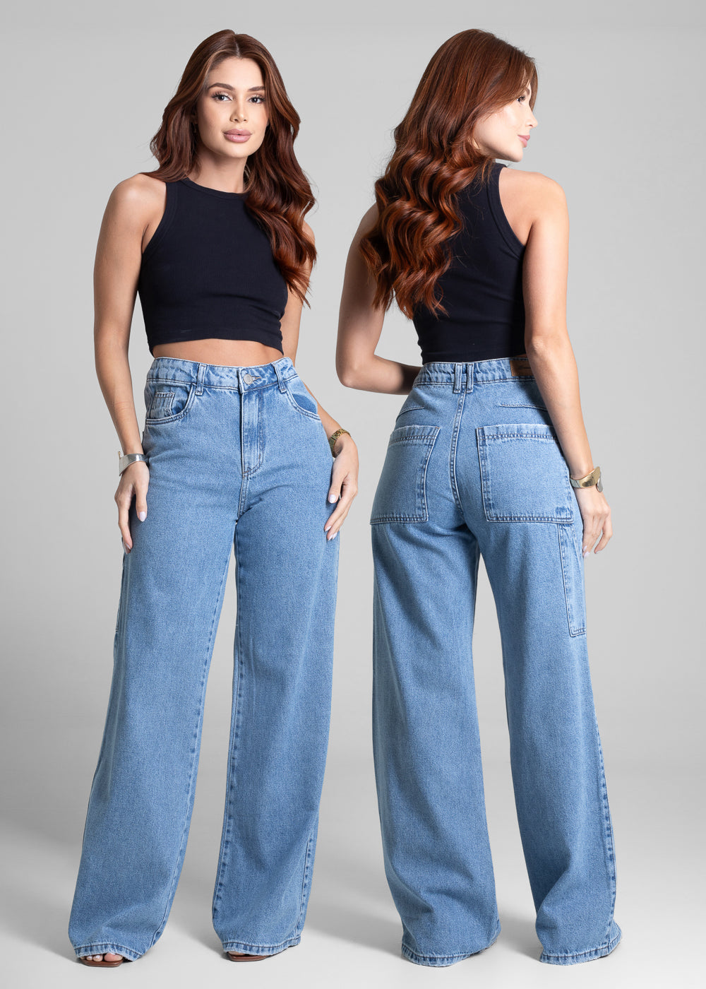 Calça Jeans Sawary Wide Leg - 281865 AZUL