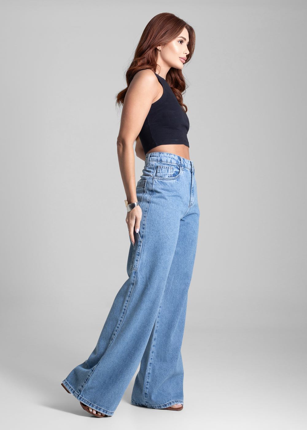 Calça Jeans Sawary Wide Leg - 281865 AZUL