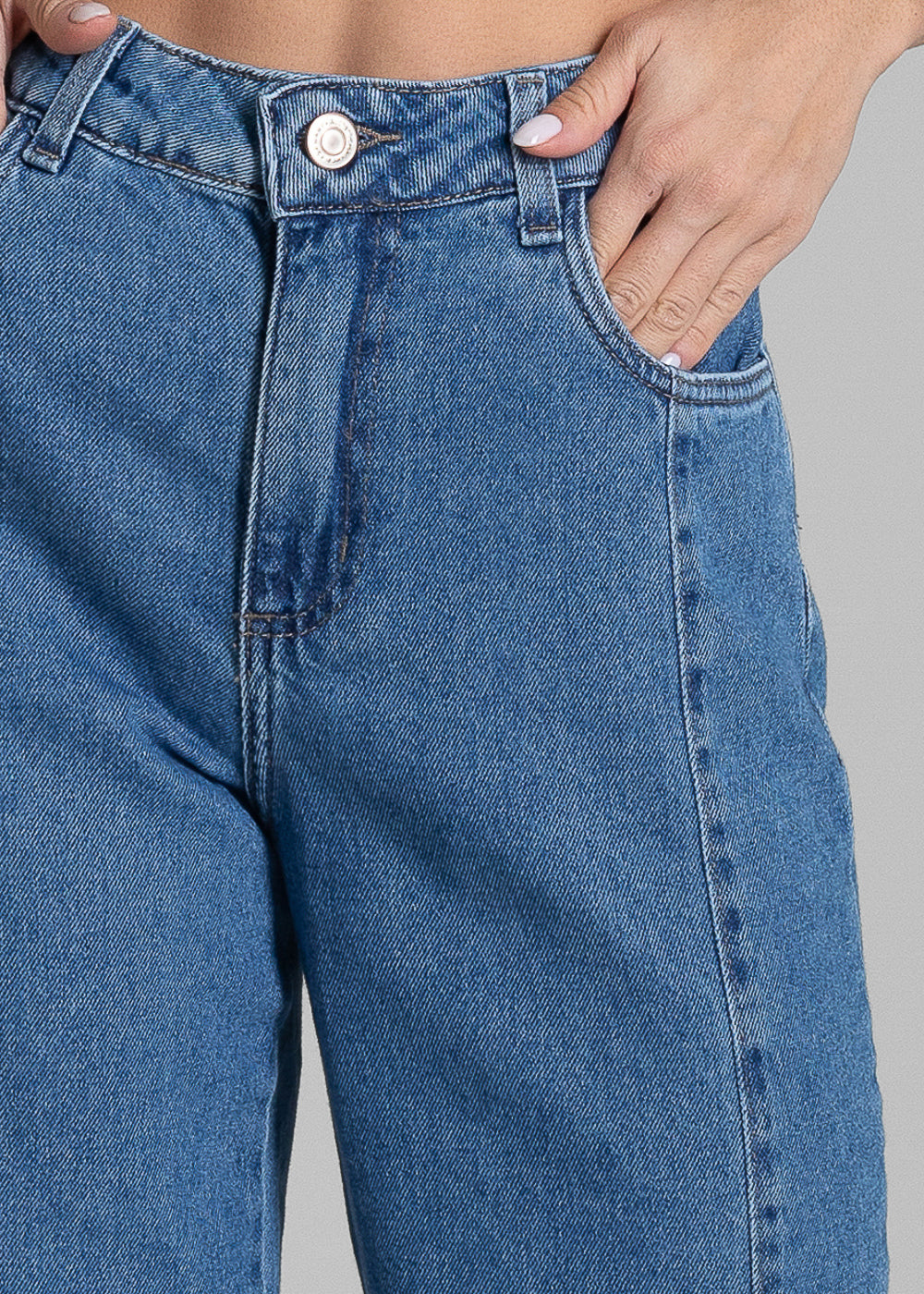 Calça Jeans Sawary Wide Leg Petit - 281866 AZUL