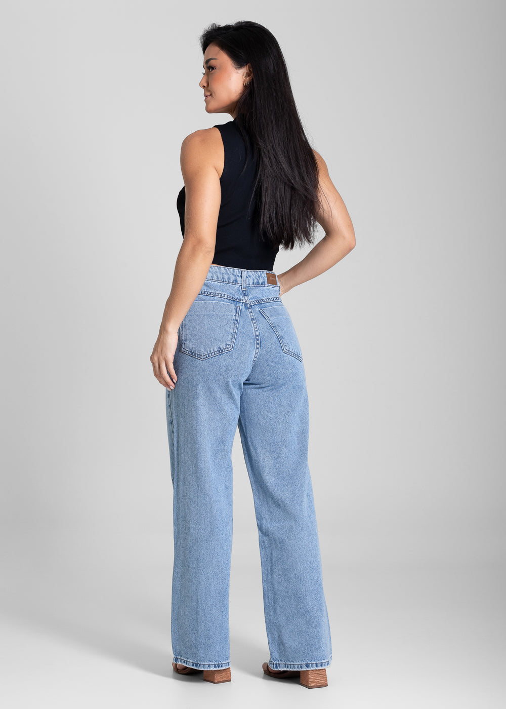 Calça Jeans Sawary Wide Leg Petit - 281871 AZUL