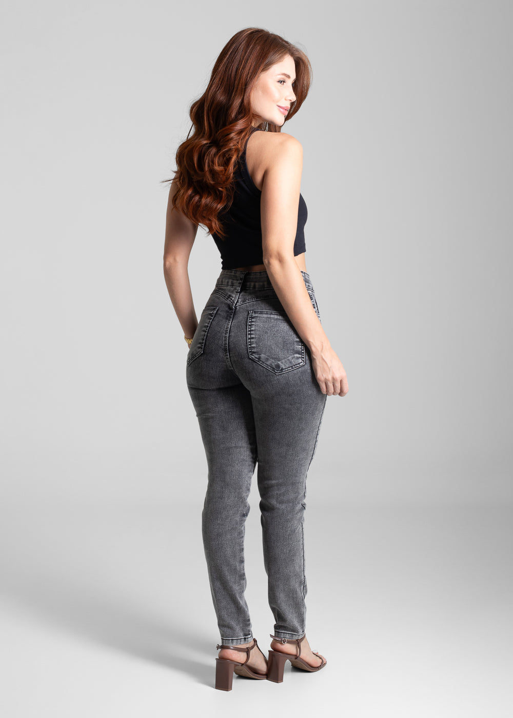 Calça Jeans Sawary Cigarrete - 281893 PRETO