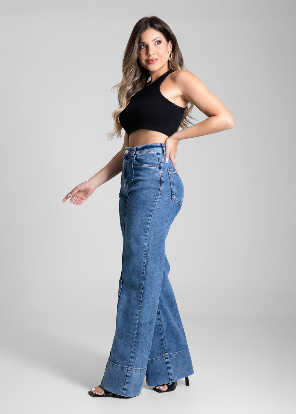 Calça Jeans Sawary Wide Leg - 281764 AZUL