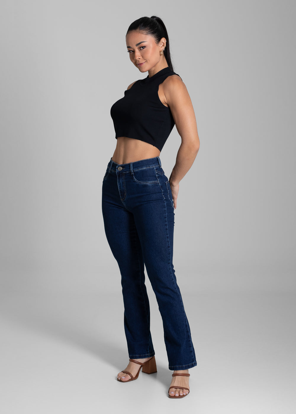 Calça Jeans Sawary Boot Cut Petit - 281935 AZUL