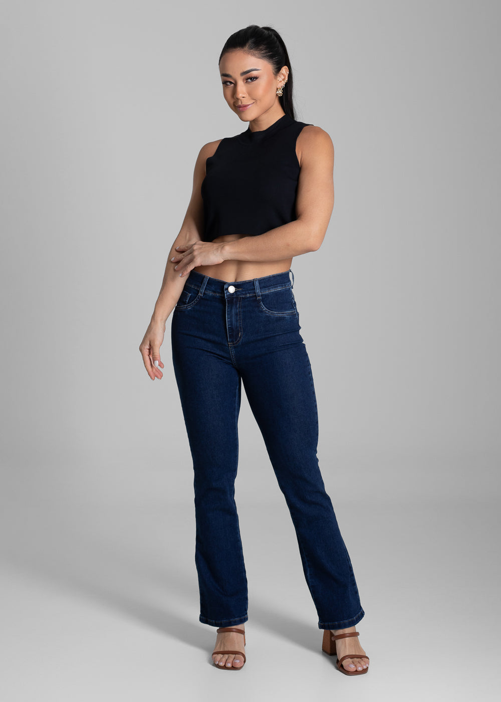 Calça Jeans Sawary Boot Cut Petit - 281935 AZUL