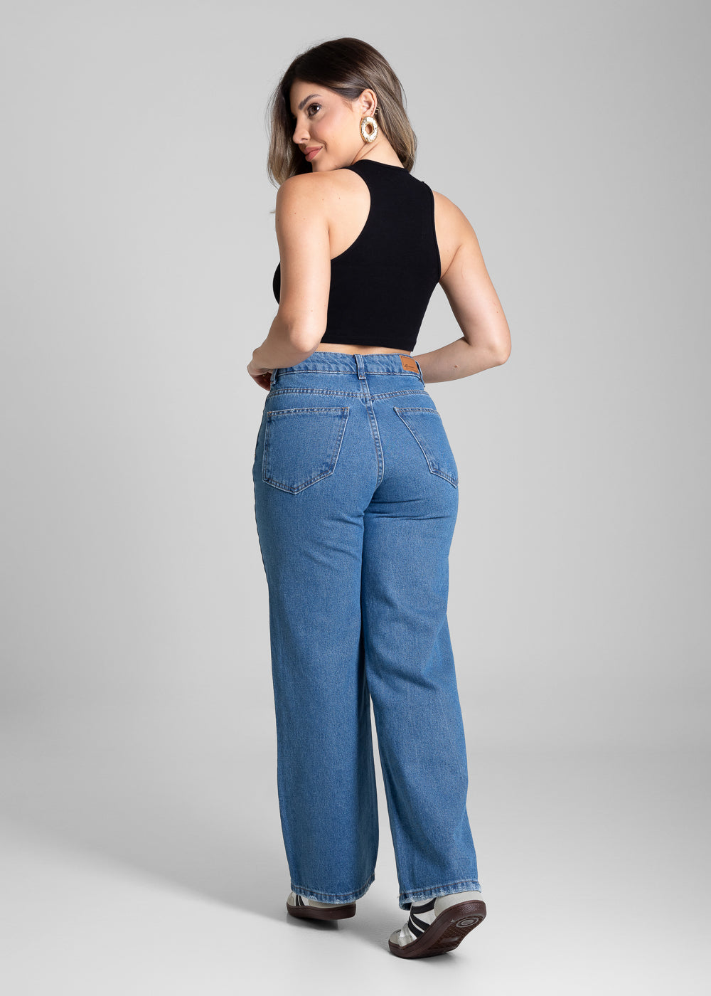 Calça Jeans Sawary Wide Leg Petit - 281937 AZUL