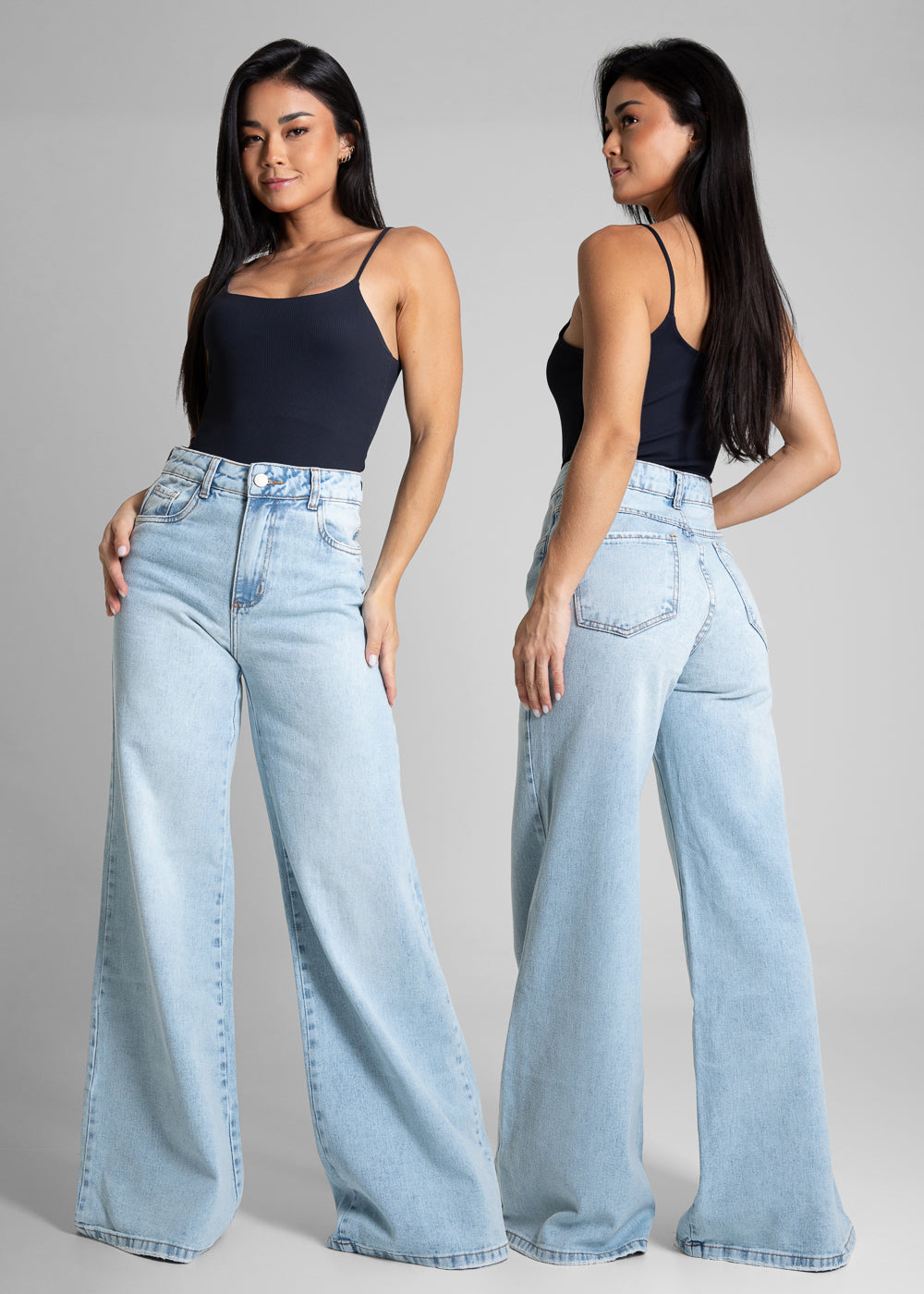Calça Jeans Sawary Super Wide Leg - 281940 AZUL
