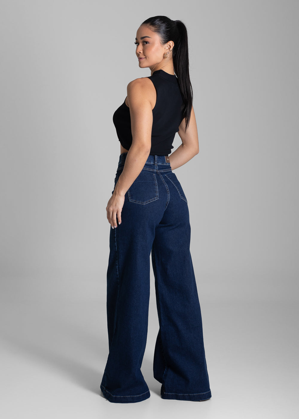 Calça Jeans Sawary Super Wide Leg - 281958 AZUL