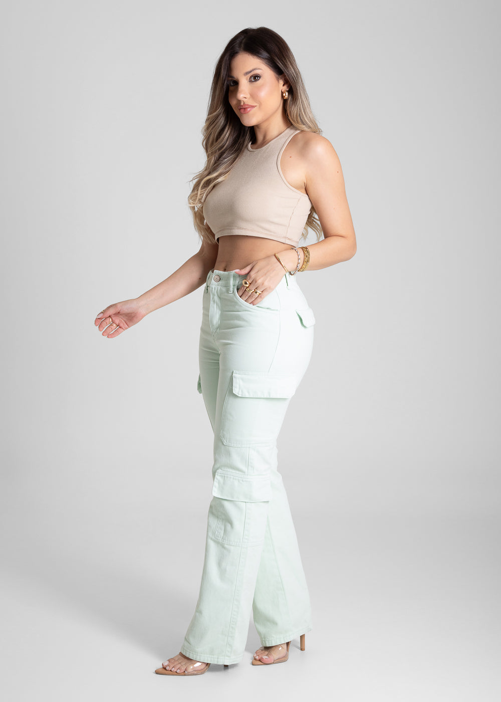 Calça Sarja Sawary Reta - 281968 VERDE