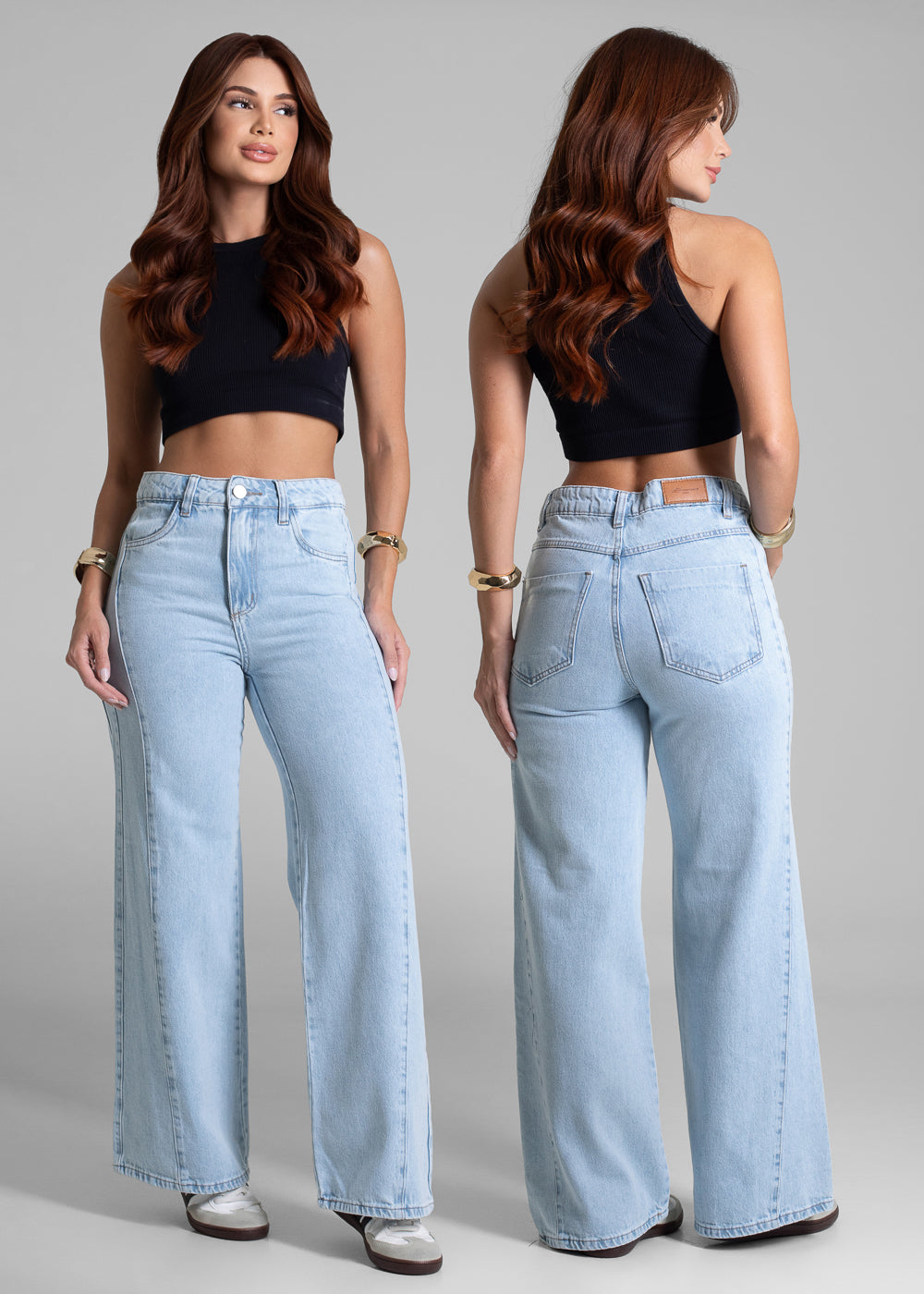 Calça Jeans Sawary Wide Leg Petit - 281972 AZUL