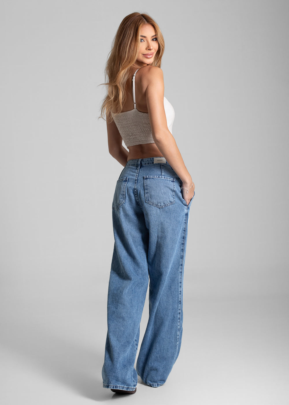 Calça Jeans Sawary Wide Leg - 281992 AZUL