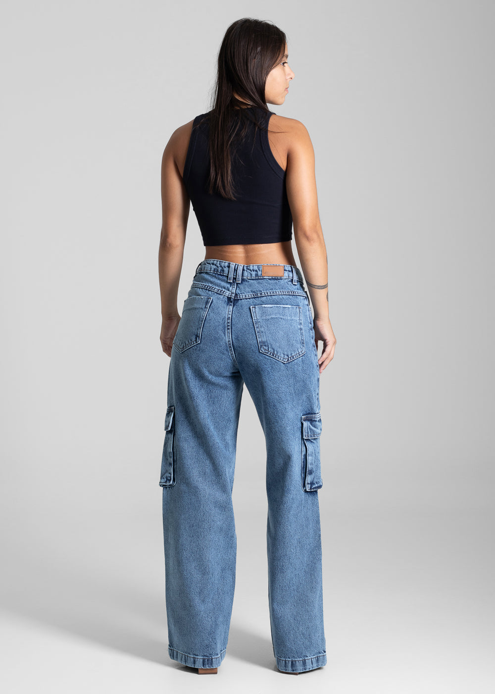Calça Jeans Sawary Wide Leg - 282000 AZUL