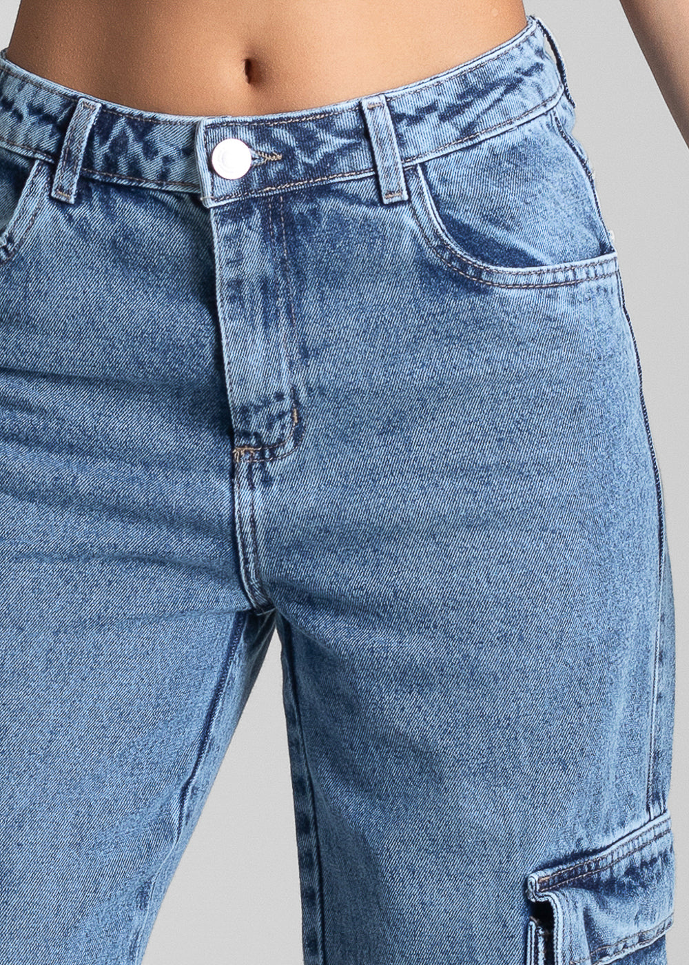 Calça Jeans Sawary Wide Leg - 282000 AZUL