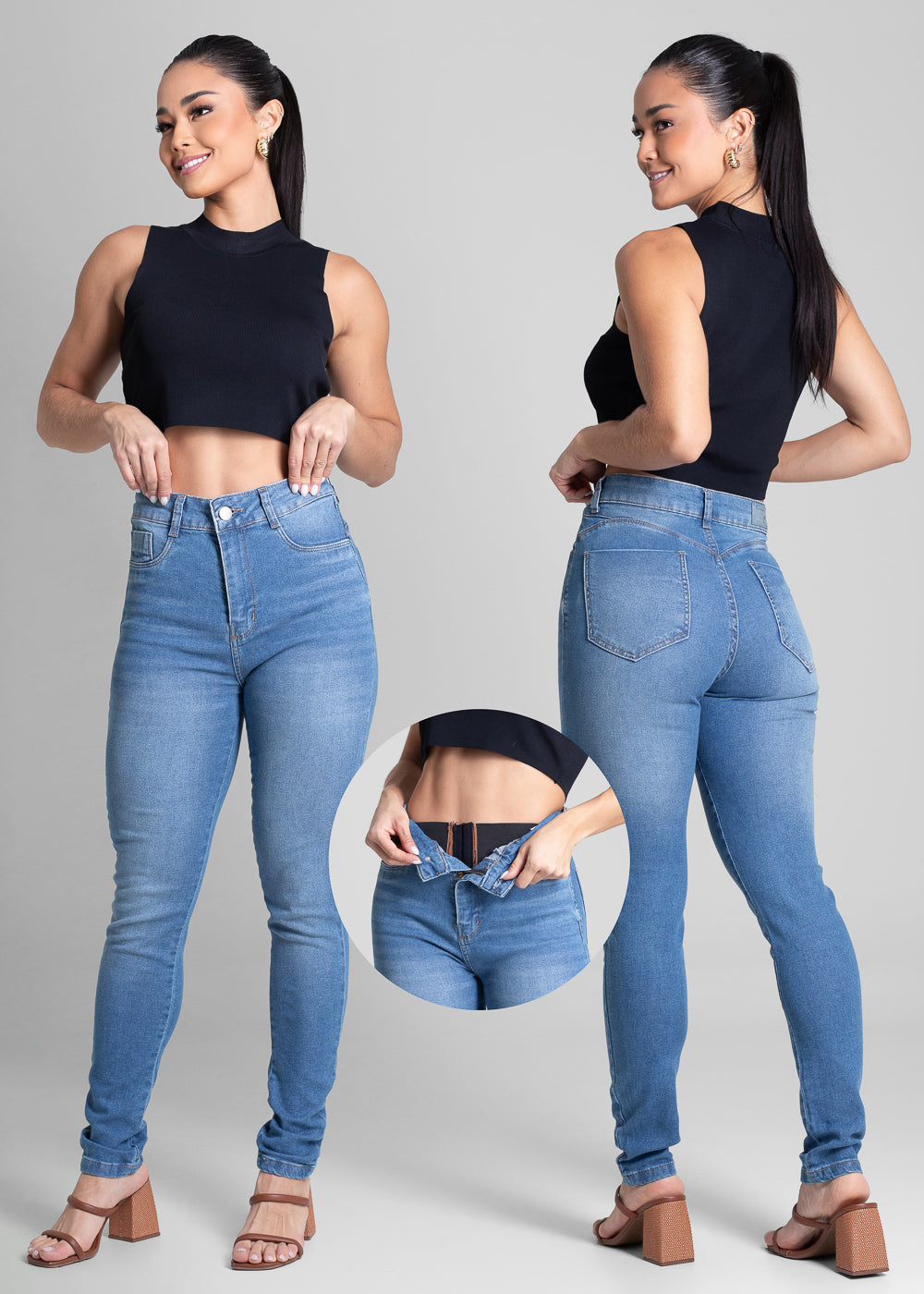 Calça Jeans Sawary Super Lipo - 282001 AZUL