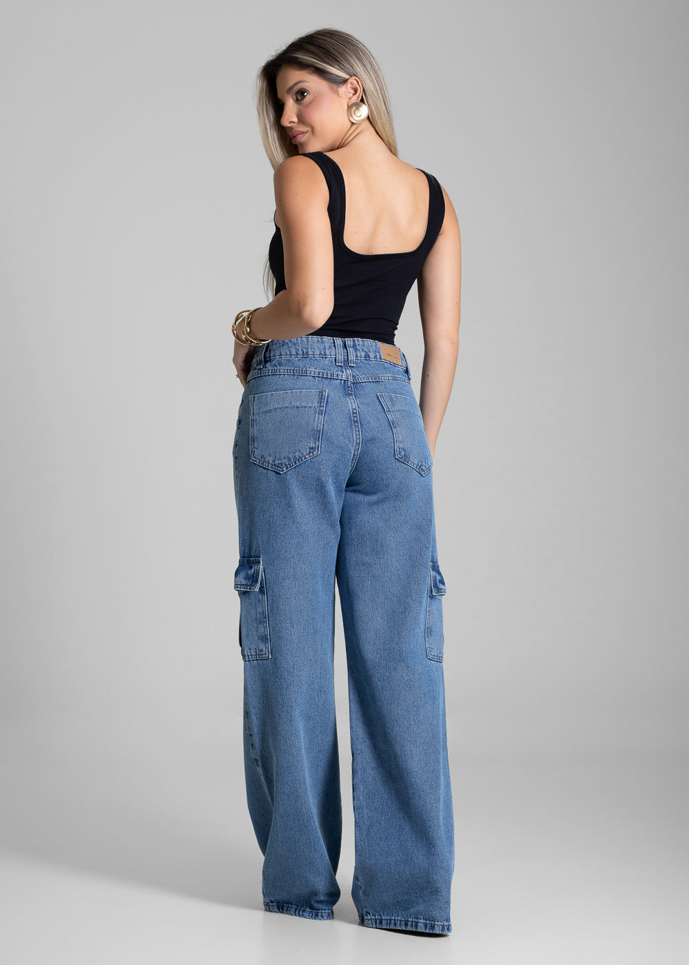 Calça Jeans Sawary Wide Leg - 282002 AZUL
