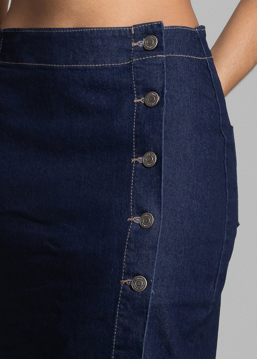 Saia Jeans Sawary Midi - 282009 AZUL