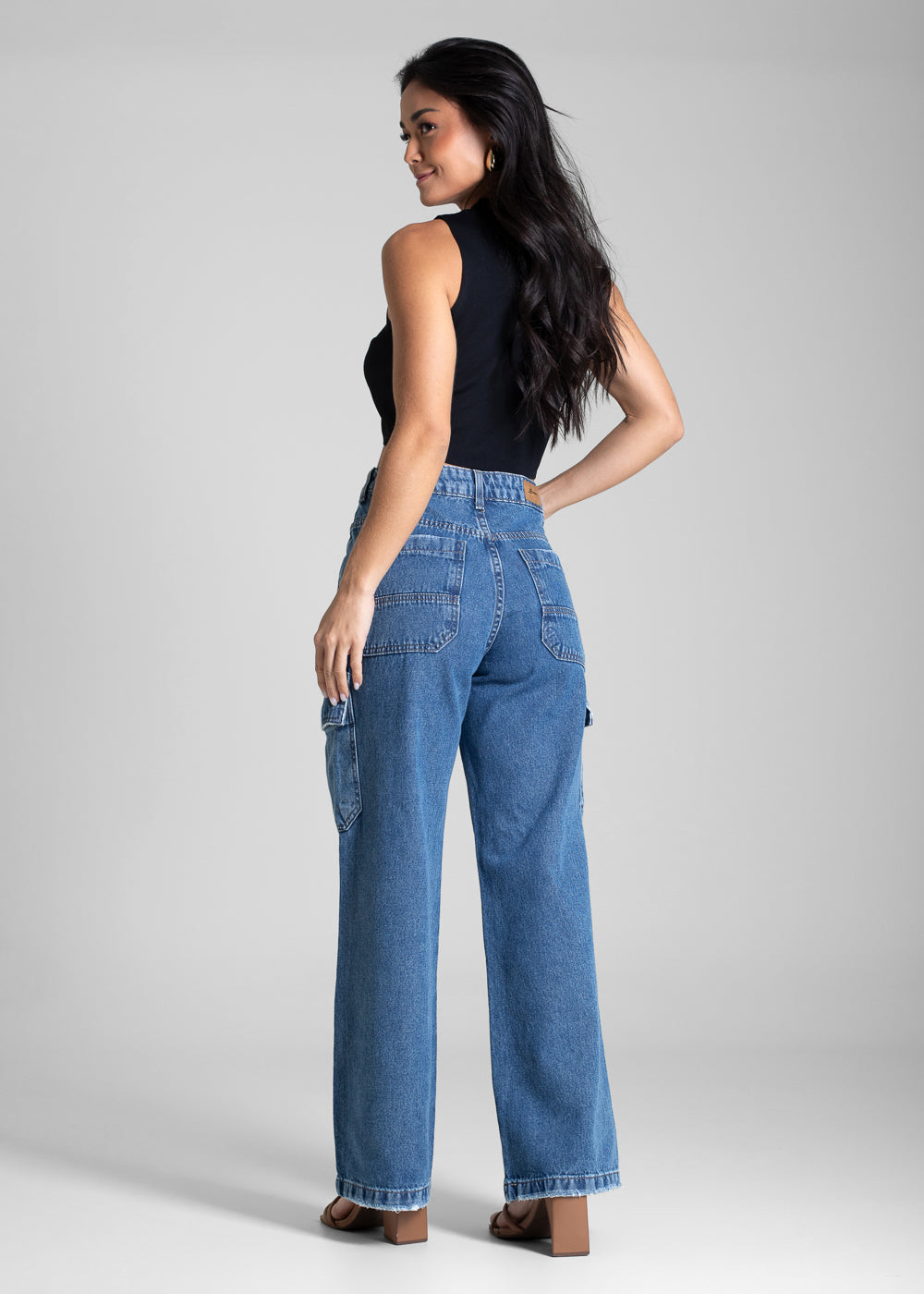 Calça Jeans Sawary Wide Leg - 282010 AZUL