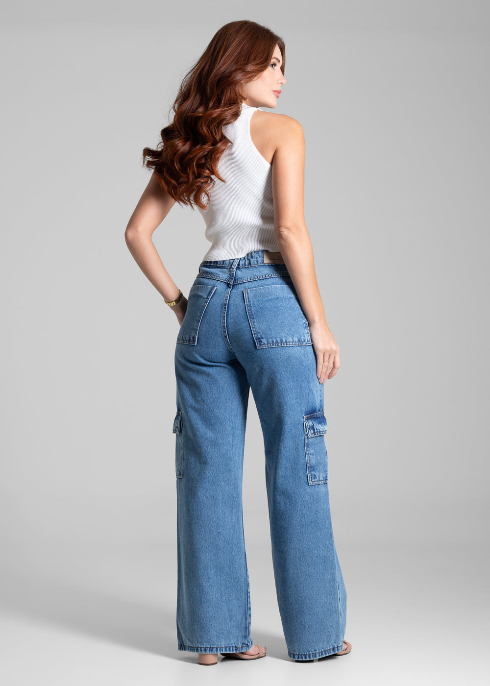 Calça Jeans Sawary Wide Leg - 282013 AZUL