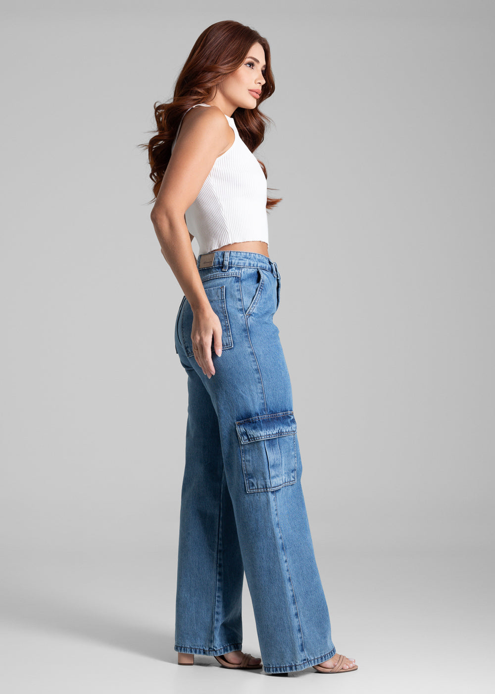 Calça Jeans Sawary Wide Leg - 282013 AZUL