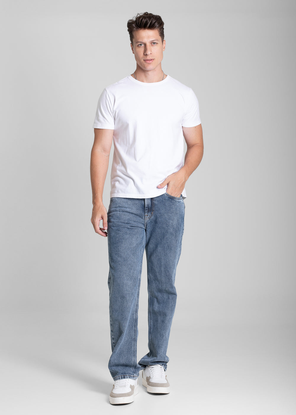 Calça Jeans Sawary Baggy - 282016 PRETO