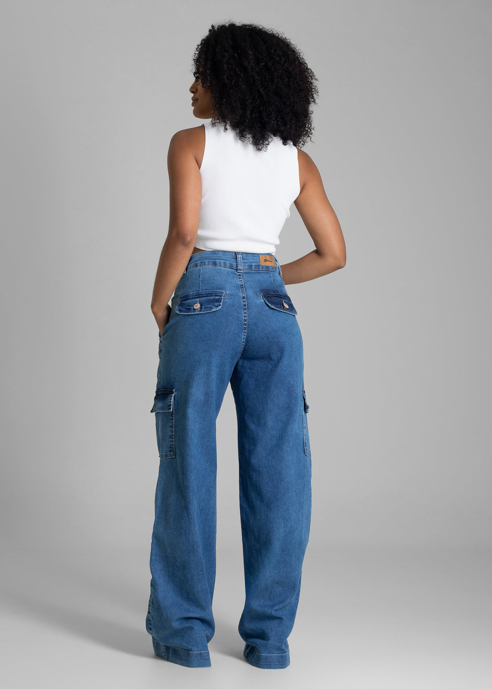 Calça Jeans Sawary Wide Leg - 282021 AZUL