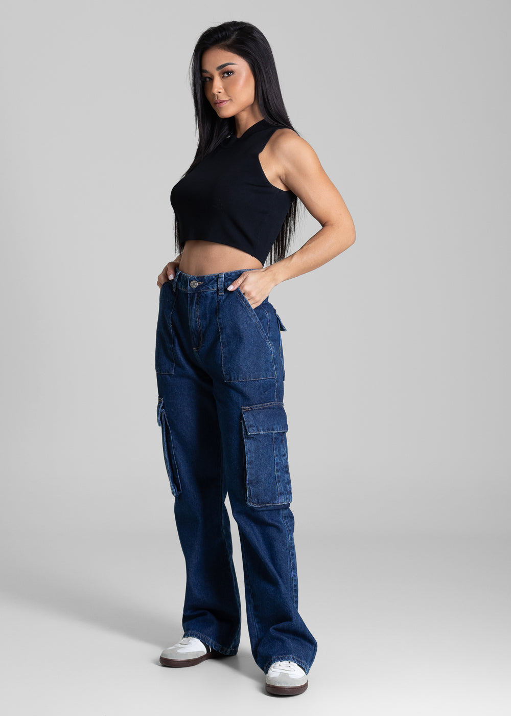 Calça Jeans Sawary Reta Petit - 282024 AZUL