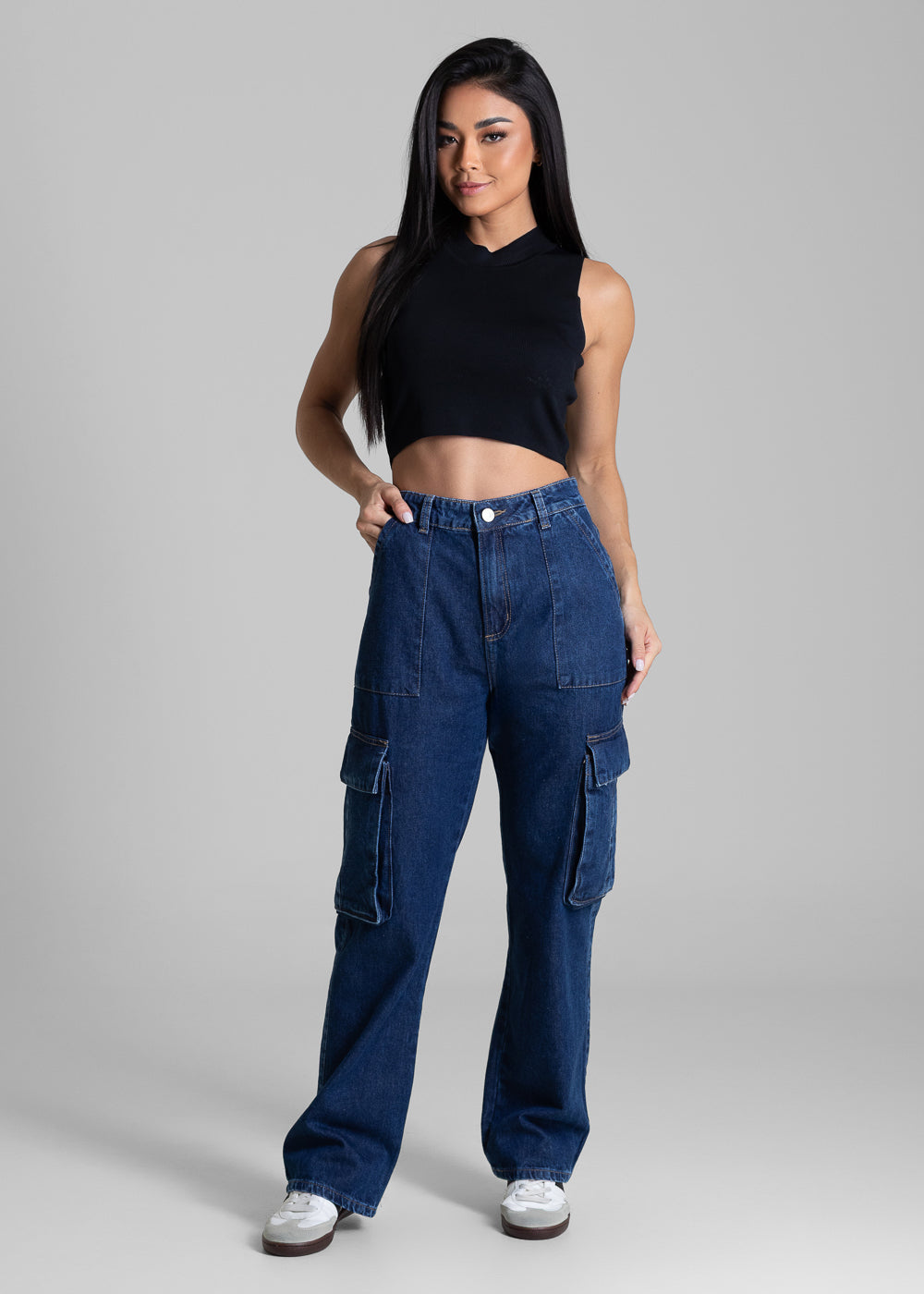 Calça Jeans Sawary Reta Petit - 282024 AZUL