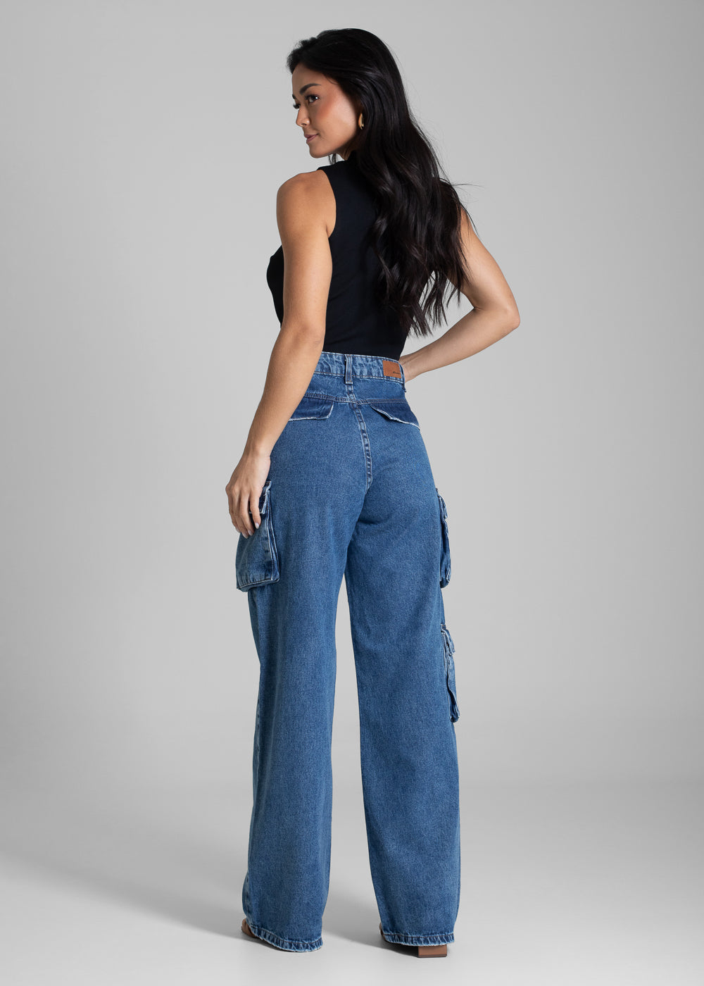 Calça Jeans Sawary Wide Leg - 282027 AZUL