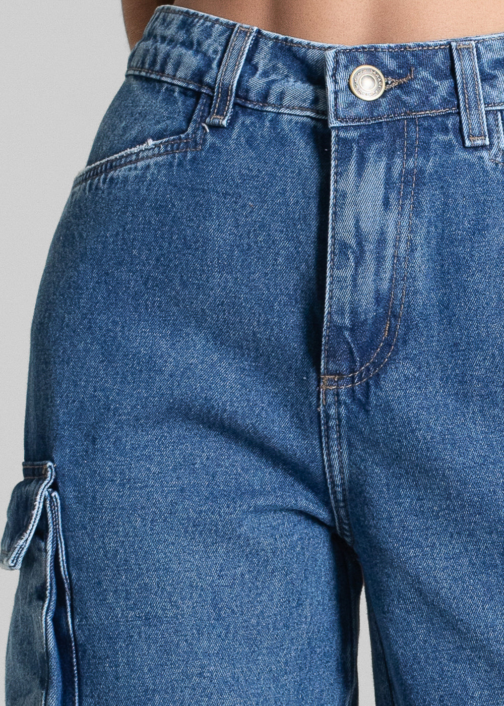 Calça Jeans Sawary Wide Leg - 282027 AZUL