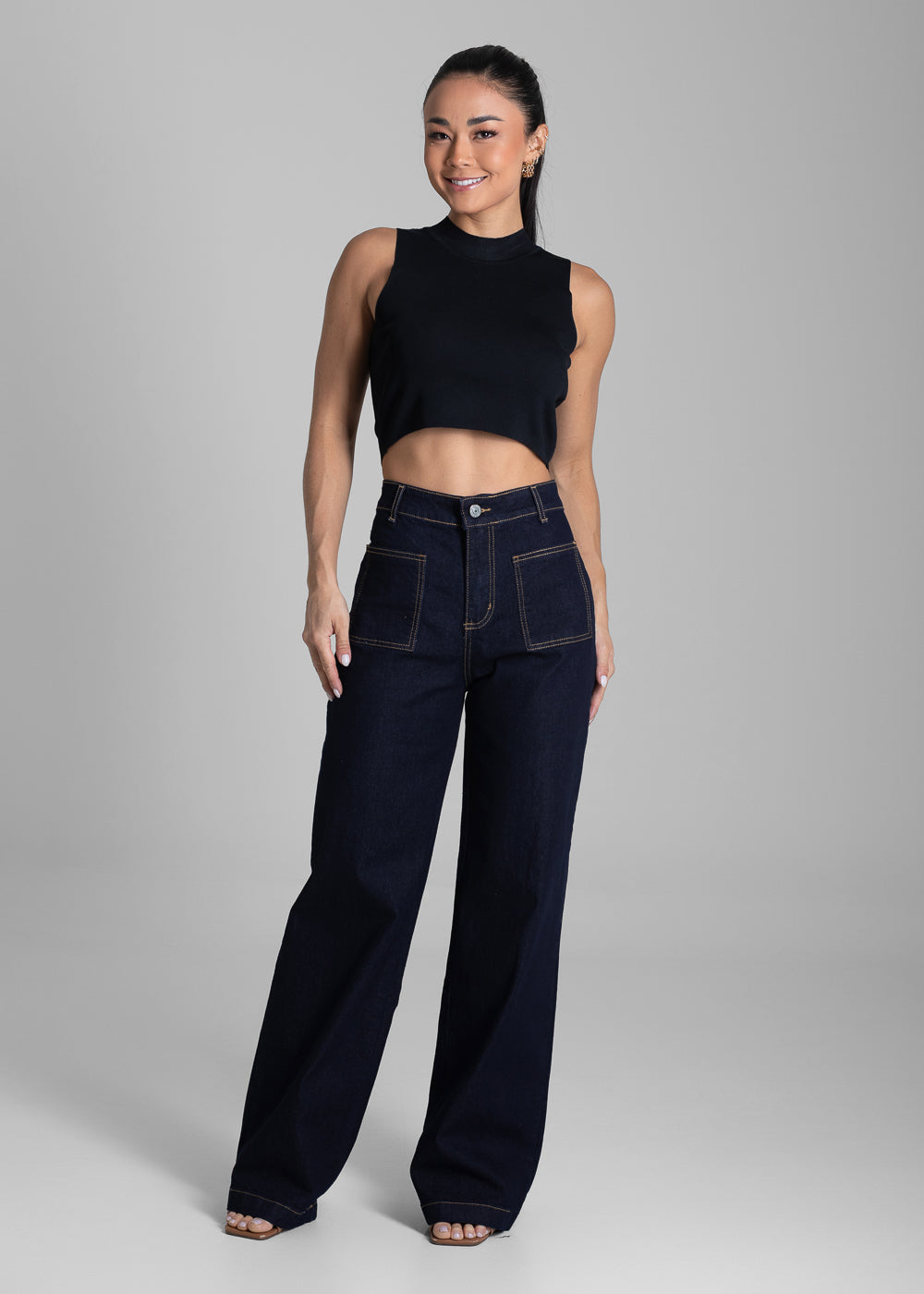 Calça Jeans Sawary Wide Leg - 282030 AZUL