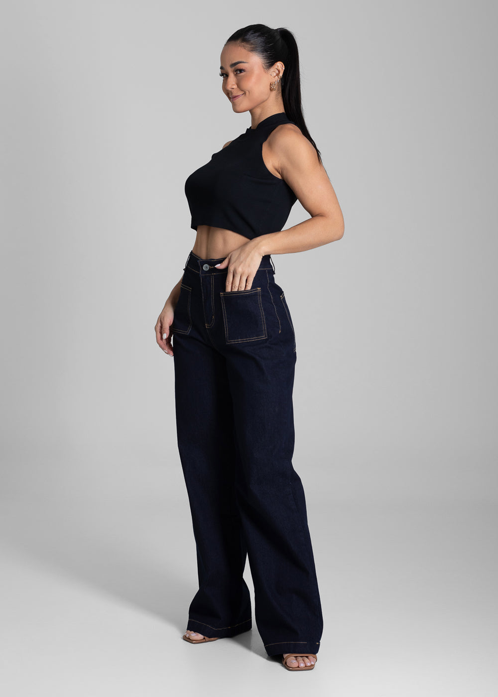 Calça Jeans Sawary Wide Leg - 282030 AZUL